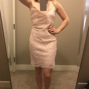 Blush lace dress